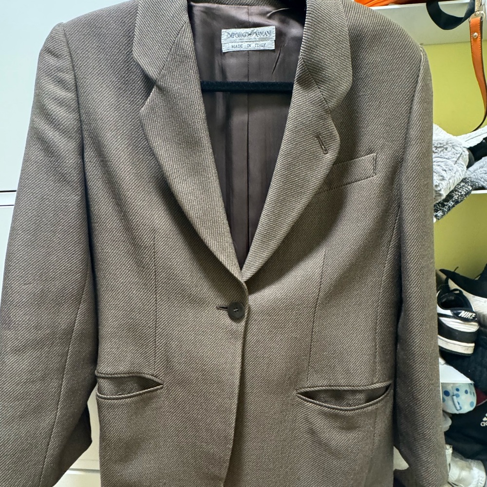 Emporio Armani Brown Textured Jacket